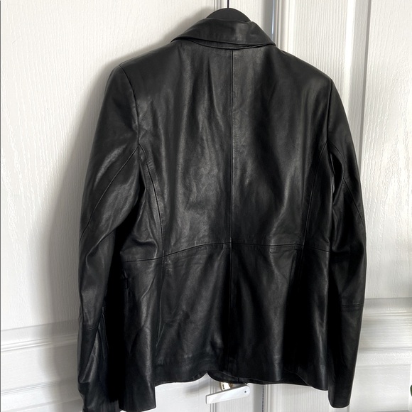 Part Two Lamb Leather Single Button Blazer - Picture 3 of 14